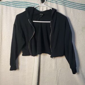 Art Class Girls' Size Medium 8 Black Fleese Full Zip Hooded Sweatshirt.